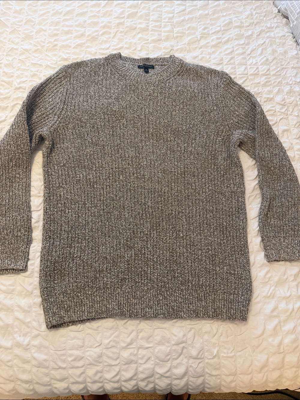 Banana Republic Men's Crewneck Marled Grey Sweater